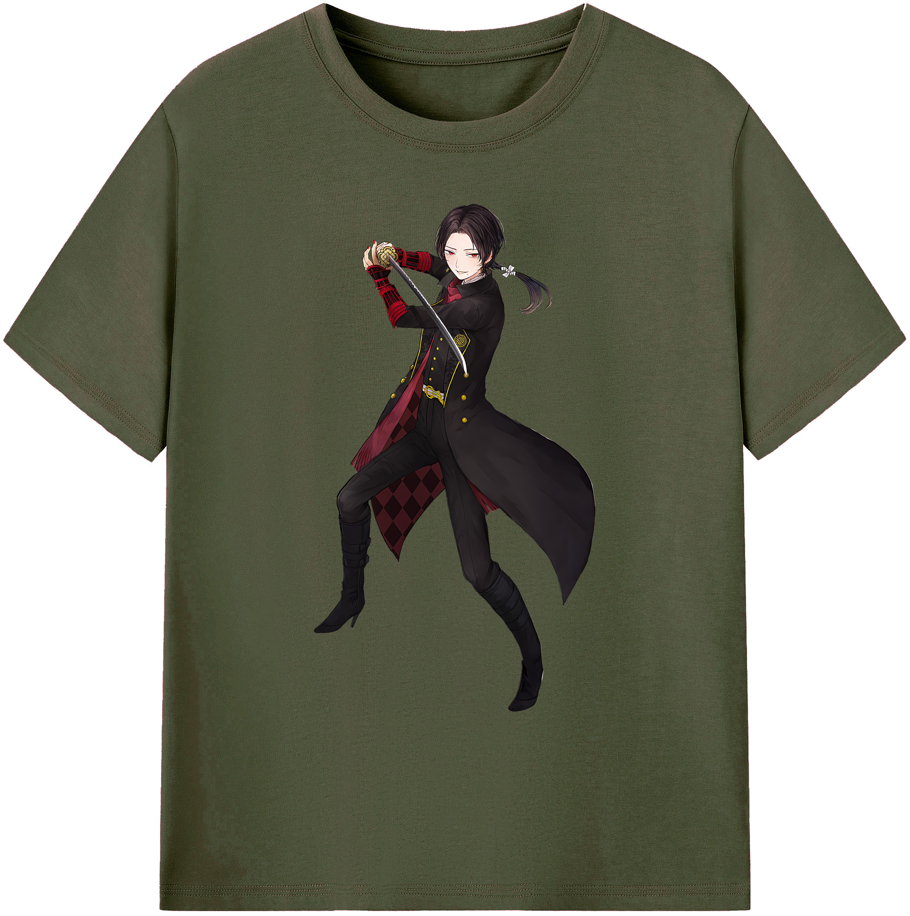 （画像用） 刀剣乱舞 Touken Ranbu 綿100％ メンズ半袖Tシャツ｜肌触りやわらか＆通気性